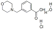 3-(MORPHOLIN-4-YLMETHYL)BENZOIC ACID HYDROCHLORIDE HYDRATE 结构式