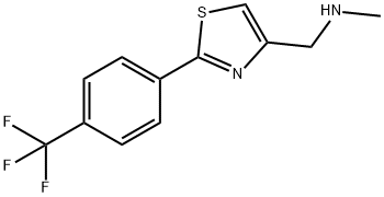 N-甲基-1-(2-(4-(三氟甲基)苯基)噻唑-4-基)甲胺 结构式