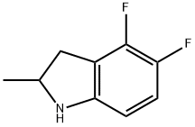 4,5-difluoro-2,3-dihydro-2-Methyl-1H-Indole 结构式