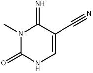 5-Pyrimidinecarbonitrile,  1,2,3,6-tetrahydro-6-imino-1-methyl-2-oxo- 结构式