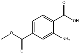 2-氨基-4-(甲氧羰基)苯甲酸 结构式