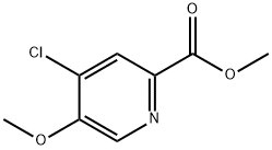 METHYL 4-CHLORO-5-METHOXYPYRIDINE-2-CARBOXYLATE 结构式