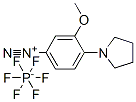 3-methoxy-4-(pyrrolidin-1-yl)benzenediazonium hexafluorophosphate 结构式