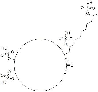 (3E)-30-(2,10-disulfooxyundecyl)-2-oxo-16,18-disulfooxy-1-oxacyclotria cont-3-ene 结构式