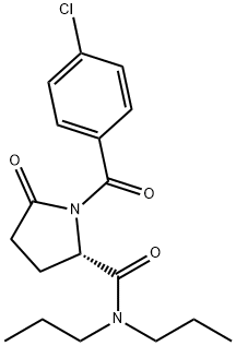 (S)-1-(4-chlorobenzoyl)-5-oxo-N,N-dipropylpyrrolidine-2-carboxamide  结构式