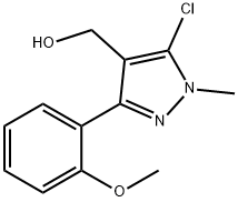 5-CHLORO-3-(2-METHOXYPHENYL)-1-METHYL-1H-PYRAZOLE-4-METHANOL 结构式