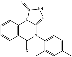 4-(2,4-二甲基苯基)-1-硫烷基-4H,5H-[1,2,4]三唑并[4,3-A]喹唑啉-5-酮 结构式