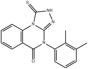 4-(2,3-二甲基苯基)-1-硫烷基-4H,5H-[1,2,4]三唑并[4,3-A]喹唑啉-5-酮 结构式