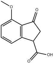 2,3-DIHYDRO-4-METHOXY-3-OXO-1H-INDENE-1-CARBOXYLIC ACID 结构式