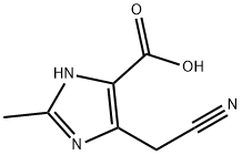 1H-Imidazole-5-carboxylic  acid,  4-(cyanomethyl)-2-methyl- 结构式