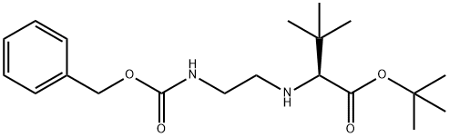 L-VALINE, 3-METHYL-N-[2-[[(PHENYLMETHOXY)CARBONYL]AMINO]ETHYL]-, 1,1-DIMETHYLETHYL ESTER 结构式