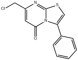 7-(氯甲基)-3-苯基-5H-[1,3]噻唑并[3,2-A]嘧啶-5-酮 结构式