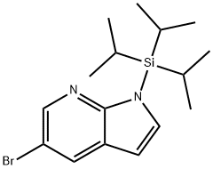 1-三异丙基硅基-5-溴-7-氮杂吲哚 结构式