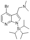 4-溴-N,N-二甲基-1-[三(1-甲基乙基)硅酯]-1H-吡咯并[2,3-B]吡啶-3-甲胺 结构式