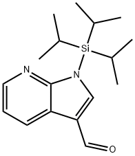 1H-Pyrrolo[2,3-b]pyridine-3-carboxaldehyde, 1-[tris(1-methylethyl)silyl]- 结构式