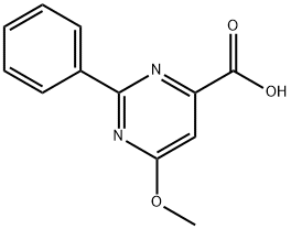 6-Methoxy-2-phenylpyrimidine-4-carboxylic acid 结构式