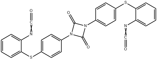 2,4-dioxo-1,3-diazetidine-1,3-diylbis(p-phenylenethio-o-phenylene) diisocyanate  结构式