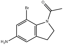 1-(5-胺基-7-溴吲哚啉-1-基)乙-1-酮 结构式