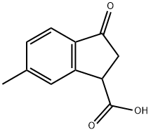 2,3-DIHYDRO-6-METHYL-3-OXO-1H-INDENE-1-CARBOXYLIC ACID 结构式