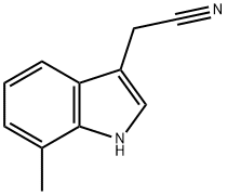 2-(7-甲基-1H-吲哚-3-基)乙腈 结构式