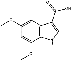 5,7-DIMETHOXYINDOLE-3-CARBOXYLIC ACID 结构式