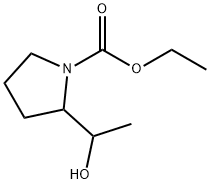 1-Pyrrolidinecarboxylic  acid,  2-(1-hydroxyethyl)-,  ethyl  ester 结构式