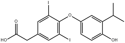 4-(4-羟基-3-异丙基苯氧基)-3,5-二碘苯基]乙酸 结构式