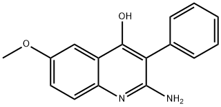 2-AMINO-4-HYDROXY-6-METHOXY-3-PHENYLQUINOLINE 结构式