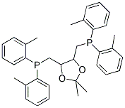(+)-O-ISOPROPYLIDENE-2,3-DIHYDROXY-1,4-BIS[BIS(2-METHYLPHENYL)PHOSPHINO]BUTANE 结构式