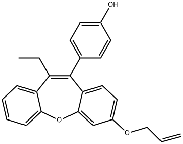 3-(Allyloxy)-10-ethyl-11-(4-hydroxyphenyl)dibenzo(b,f)oxepin 结构式