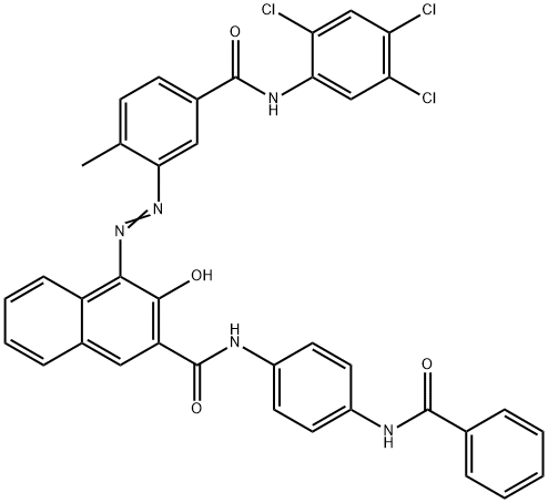 N-[4-(benzoylamino)phenyl]-3-hydroxy-4-[[2-methyl-5-[[(2,4,5-trichlorophenyl)amino]carbonyl]phenyl]azo]naphthalene-2-carboxamide 结构式