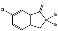 6-CHLORO-2,2-DIBROMO-2,3-DIHYDRO-1H-INDEN-1-ONE 结构式