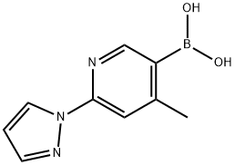 4-Methyl-6-(1H-pyrazol-1-yl)pyridin-3-ylboronic acid 结构式