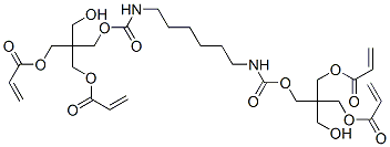 2,17-bis(hydroxymethyl)-5,14-dioxo-2,17-bis[[(1-oxoallyl)oxy]methyl]-4,15-dioxa-6,13-diazaoctadecane-1,18-diyl diacrylate  结构式