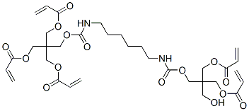 2-(hydroxymethyl)-5,14-dioxo-2,17,17-tris[[(1-oxoallyl)oxy]methyl]-4,15-dioxa-6,13-diazaoctadecane-1,18-diyl diacrylate 结构式