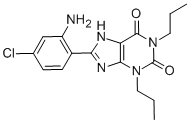 1,3-DIPROPYL-8-(2-AMINO-4-CHLOROPHENYL)-XANTHINE 结构式