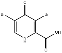 3,5-二溴-4-羟基吡啶-2-羧酸 结构式