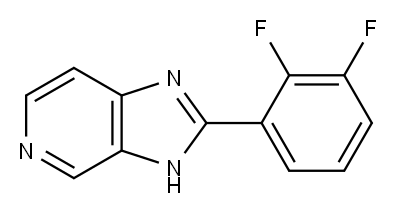 2-(2,3-二氟苯基)-1H-咪唑并[4,5-C]吡啶 结构式