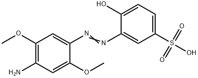 3-[(4-amino-2,5-dimethoxyphenyl)azo]-4-hydroxybenzenesulphonic acid 结构式