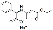 sodium (R)-alpha-[(3-ethoxy-1-methyl-3-oxo-1-propenyl)amino]cyclohexa-1,4-diene-1-acetate 结构式