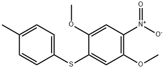 (2,5-二甲氧基-4-硝基苯基)(对甲苯基)硫烷 结构式