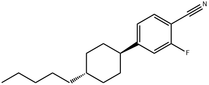 2-氟-4-(反-4-戊基环己基)苄腈 结构式