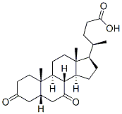 3,7-二酮-5Β-胆甾烷-24-酸 结构式