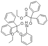 3,5,8-Trioxa-4-siladecanoic acid, 7-oxo-2,2,4,6,6-pentaphenyl-, ethyl  ester 结构式