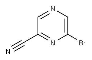 2-溴-6-氰基吡嗪 结构式
