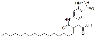 3-[[(2,3-dihydro-3-oxo-1H-indazol-6-yl)amino]carbonyl]nonadecan-1-oic acid 结构式