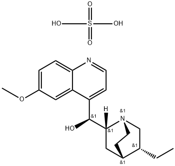 (9S)-10,11-dihydro-9-hydroxy-6'-methoxycinchonanium hydrogen sulphate 结构式