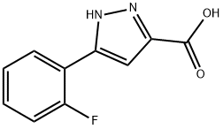 3-(2-FLUOROPHENYL)-1H-PYRAZOLE-5-CARBOXYLIC ACID 结构式