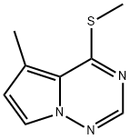 5-甲基-4-(甲硫基)吡咯并[1,2-F][1,2,4]三嗪 结构式