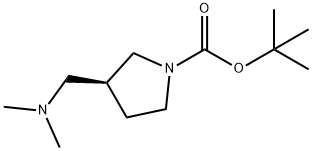 (S)-1-Boc-3-((二甲基氨基)甲基)吡咯烷 结构式